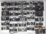 大量 緊湊型膠片相機 RF 旁軸 Canon Canomat QL19 Konica C35 EEmatic Yashica Fujika 等大量二手相機 菲林相機
