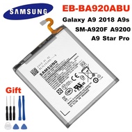 แบตเตอรี่ แท้ Samsung Galaxy A9 2018 A9s A9 Star Pro SM-A920F A9200 EB-BA920ABU 3800mAh พร้อมชุดถอด+