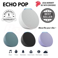 Amazon Echo Pop | Alexa smart home speaker bluetooth spotify radio alarm doorbell chime