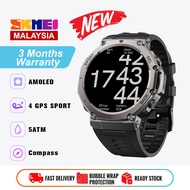 SKMEI DM56 Sports Smartwatch with GPS AMOLED Screen Waterproof 5ATM 500mAh Battery Compass Altitude 