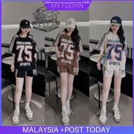 C33 READY STOCK MYFOOYIN  Korean style plus size casual suit women new fashion  t-shirt pants pajama