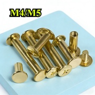 【ZQ-R1】 Book binding screw/ chicago screw/ Copper-Plated binding screw / scrapbook photo album  M4/M