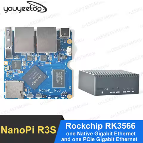 NanoPi R3S Dual-Gbps Ethernet Ports Router Rockchip RK3566 SoC Development Boards 2GB LPDDR4X Suppor