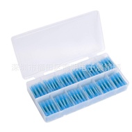 180pcs Insulated Heat Shrink Butt Wire Electrical Crimp Terminal Connector16-14AWG Blue