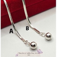 Gelang Tangan & Gelang kaki Perak 925 /Pure Silver 925 Bracelet & Anklet