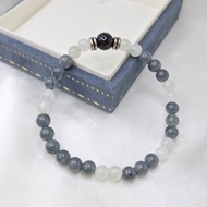 設計款 白冰+濃烏雞 手串 手珠 珠串 | 天然A貨翡翠