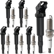Set of 6 Ignition Coil Packs & Iridium Platinum Spark Plugs Compatible with 3.0L 2006-2013 BMW 128i 