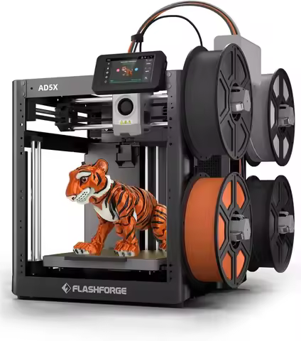 AD5X Multi-Color 3D Printer, CoreXY 600mm/s High-Speed, 1-Click Auto Leveling, 300°C Direct Drive Ex