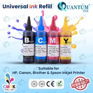 Universal Inkjet Printer Refill Ink 100ml Black / Cyan / Magenta / Yellow for HP, Canon, Epson, Brother Printer
