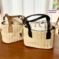 Gama - Korean Straw Bucket Bag/Shoulder Bag/Tote Bag/Korean Girl Bag