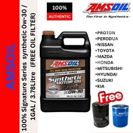 AS-2-AZO-1G  Amsoil 100% Signature Series  synthetic 0w-30 /  1GAL / 3.78Litre   (FREE OIL FILTER)