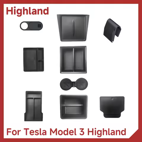 For Tesla Model 3 Highland Accessories Storage Box Center Console Storage Box Cup Holder for Tesla M