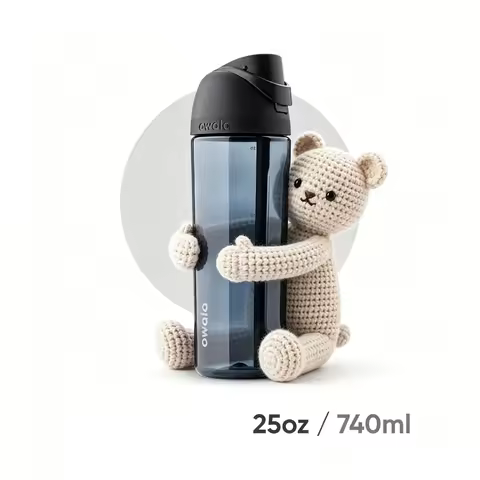 Owala Tritan Drinks Bottle with Popper and Built-in Straw, 740ml