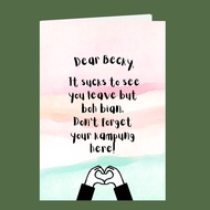 Farewell Card For Colleague/ Funny Farewell Card Large Card Greeting Card Card Personalise