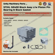 UNITY MACHINERY PARTS Block Assy Dgn Piston Pin Bearing & Gasket STIHL SR400 /SR420 /SR5600 /STAR ST
