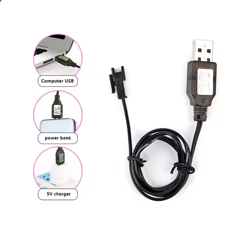 【C】7.4V (3.7V X2) Charger SM-2P/3P SM-4P Reverse XH-3P/4P Li-ion Battery Electric RC Toys Car Boat U