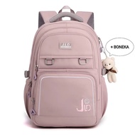 CTB -[ BISA BAYAR DI TEMPAT / COD ] Tas Ransel Perempuan Polos JLD / Tas Sekolah Anak Perempuan & De