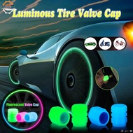 Car Luminous Tire Valve Cap Stem Penutup Angin Tayar Bercahaya Motorcycle Bicycle Car Van Truck Tires Wheel Accessories