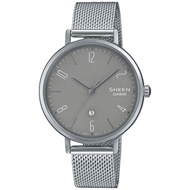 5Cgo CASIO SHEEN series minimalist design pointer watch SHE-4562M-8A daily casual women's watch【Shipped from Taiwan】