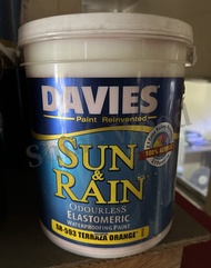 S.W Davies Sun & Rain 4Liter Elastomeric Paint 100% Acrylic Waterproofing Primer-less Premium Qualit