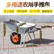 Thickened Double-Wheel Cart for Construction, Agricultural Use, Single-Wheel Garden Cart, Single-Whe