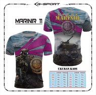 Kaos Jersey Pria Marinir 11 BAJU OLAHRAGA JERSEY MARINIR BISA CUSTOM original dry fit bahan adem