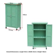 Outdoor Wooden Storage Cabinet Waterproof Garden Tool Organization Yard Debris Storage Bench Nordic