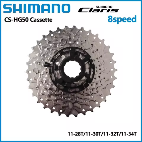 Shimano CLARIS HG50 CS Road Bike Cassette 8Speed 11-28T 11-30T 11-32T 11-34T 12-25T K7 Original HG M