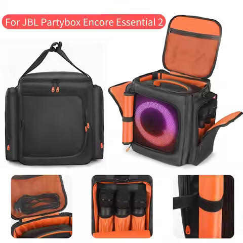 Portable Speaker Bag Large Capacity Adjustable Speaker Storage Bag Accessories for JBL PartyBox Enco