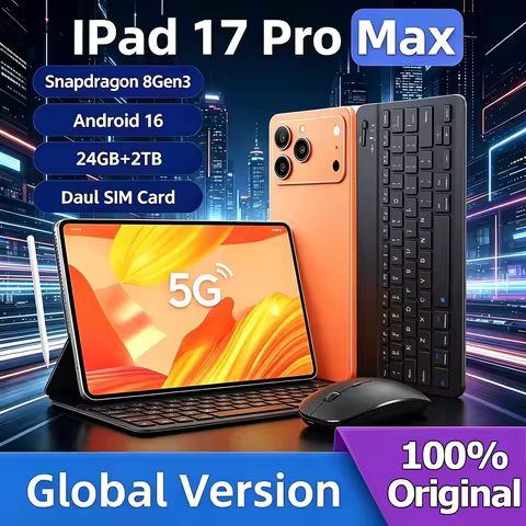 2026 Original iPad 17 Pro Max 11 Inch 5G Tablet PC 20000mAh 24GB 2T Android16 Snapdrago 8gen3 5G Dua
