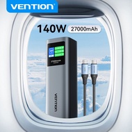 Vention 140w 27000mAh Powerbank For Laptop Fast Charging Airline Approval PD3.1 Gray LED Display Typ