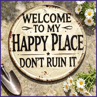 Metal Signs for Outside 7.8x7.8inch Round Funny Wall Poster Home Decor Signs for Front Door Living R