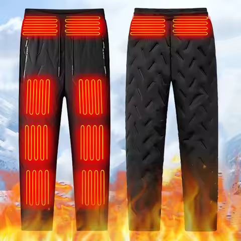 Unisex Heated Thermal Pants 10 Heating Zones Electric Thermal Trousers 3 Temperature Modes Winter El