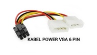 KABEL POWER VGA 6pin  / ADAPTER 2 MOLEX TO 6 PIN 