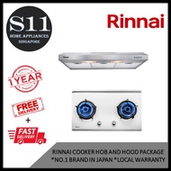 Rinnai Cooker Hob RB-72S &amp; Hood RHS95SSVR Package * No.1 BRAND in Japan * LOCAL WARRANTY