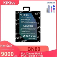 KiKiss Tablet Battery For Xiaomi Pad 4 Plus Tablet 4 Plus ,BN80 9000mAh Batteries ,with Tools
