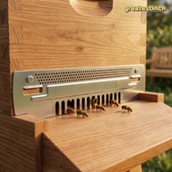 GREAT Beehive Mouse Guard, Nontoxic Detachable Entrance Reducer, for 10-Frame Hives Escapeproof Galv