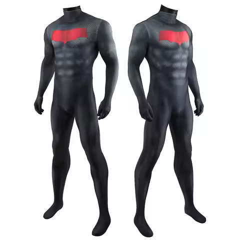 DY20Red Hood Robin Costume Cosplay Superhero Jason Todd Zentai Bodysuit Spandex Boys Halloween Costu