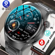 นาฬิกาอัจฉริยะ2023 GPS สำหรับผู้ชาย GT4 Pro 360*360หน้าจอ HD อัตราการเต้นของหัวใจ IP68โทรผ่านบลูทูธกันน้ำ nfc สมาร์ทวอทช์สำหรับ Huawei Xiaomi