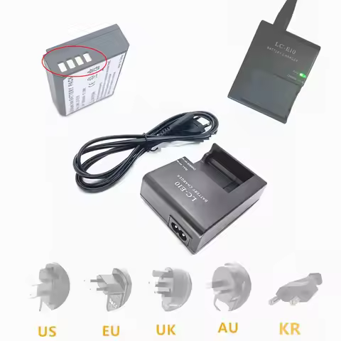 LP-E10 Camera Battery Charger Replace LC-E10C for Canon 1100D 1200D 1300D 1500D Rebel T3 T5 T6 T7 T1