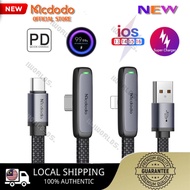 MCDODO Zebra Series Type-C 90 Degree Data Cable 1.2m 1.8m Compatible for 36W Type-C CA 279 334 335 3