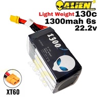 Alienmodel 6S 22.2V 1300mAh 130C Lipo Battery with XT60 Plug AL1300/130-6S