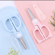 Baby Food Scissors with Case & Cover | Safety Lock Design | Anti Rust | BPA-Free | Sterilizable Scis