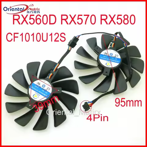 FDC10U12S9-C CF1010U12S 12V 0.45A 95mm 4Wire 4Pin VGA Fan For XFX RX560D RX570 RX580 Graphics Card C