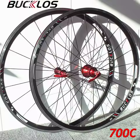 BUCKLOS 700c Bike Wheelset 7/8/9/10/11s Aluminum Alloy Bicycle Wheel Front 9*100 Rear 10*135 QR Road
