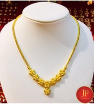 สร้อยคอทอง น้ำหนัก2 บาท พร้อมจี้ดอกไม้  ยาว 18 นิ้ว ทองชุบ ทองหุ้ม สวยเสมือนจริง JPgoldjewelry
