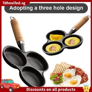 [In Stock]3 Hole Cast Iron Omelet Pan Non-Stick Breakfast Egg Pan Breakfast Grill Cooking Pot Egg Fr