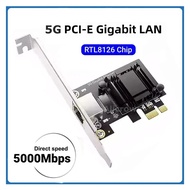 5G PCI-E to RJ45 Network Card Realtek 8126 1000/2500/5000Mbps RJ45 Interface Gigabit Ethernet PCI Ex