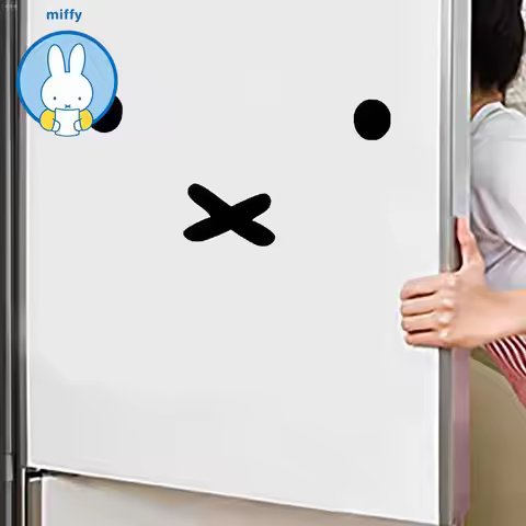 Kawaii Miffy Cartoon Emoji Car Sticker Fuel Tank Cover Sticker Electric Body Front Decoration Laptop