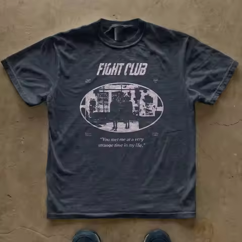 Fight Club Movie T-shirt Men's T-shirt Summer New Casual Unisex Harajuku Style T-shirt